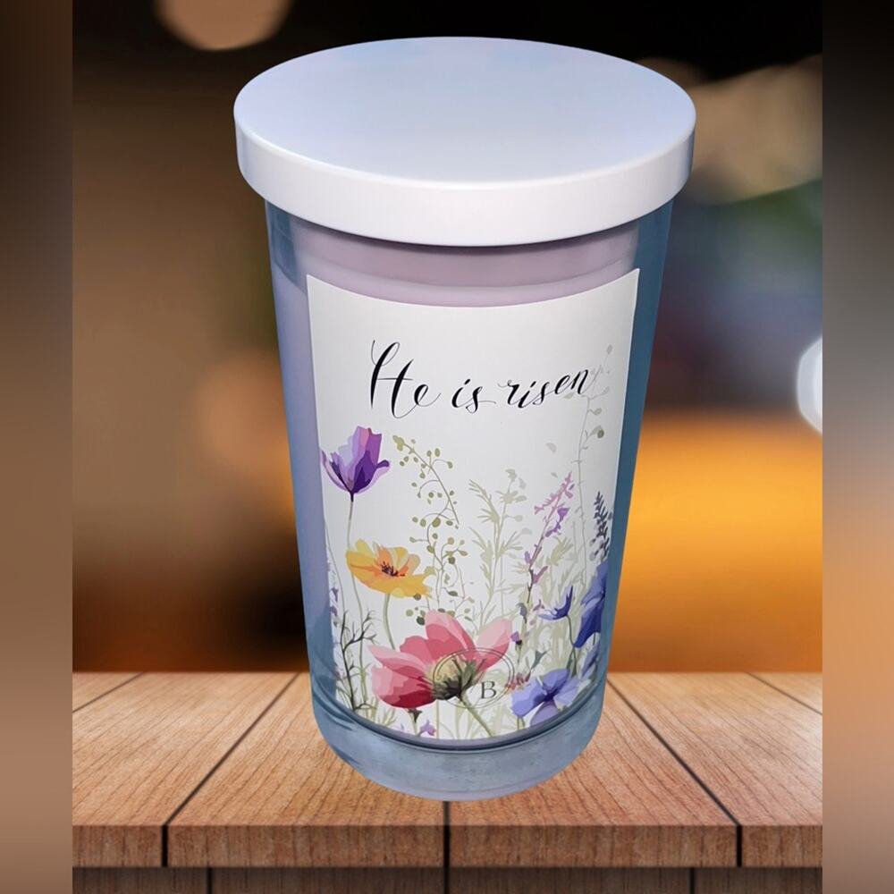 NEW! Western Brook Fig Flower Candle 11.5oz “He is Risen”